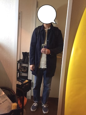 「Levi's」｜「アイテム（トレンチコート）」を使った、shunさん（メンズ・175cm）の春コーディネート