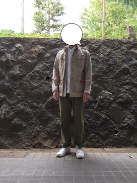 「Wrangler」｜「アイテム（カバーオール）」を使った、shunさん（メンズ・175cm）の秋コーディネート