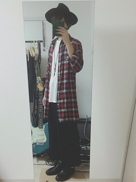 「RAGEBLUE（レイジブルー）の＜トレンドのロング丈＞ワッフルロングカットソー/733404（Tシャツ/カットソー）」を使った、takaさん（メンズ・177cm）の秋コーディネート