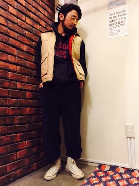 「Eddie Bauer（エディーバウアー）のアイテム（スラックス）」を使った、2430さん（メンズ・170cm）の秋コーディネート