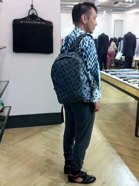 「Paul Smith（ポールスミス）のアイテム（サンダル）」を使った、ハルヒナホロさん（メンズ・171cm）の夏コーディネート