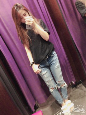 「nonnative（ノンネイティブ）のアイテム」を使った、Miyoung Kimさん（レディース・157cm）の夏コーディネート