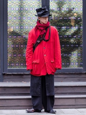 「Yohji Yamamoto（ヨウジヤマモト）のアイテム（ベスト）」を使った、gomongさん（メンズ・176cm）の冬コーディネート