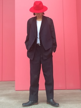 「Yohji Yamamoto（ヨウジヤマモト）のアイテム（ベスト）」を使った、gomongさん（メンズ・176cm）の春コーディネート