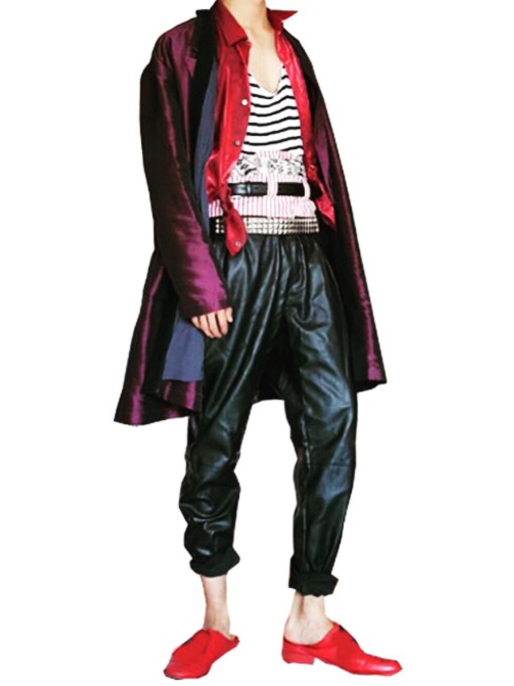 「シャツスタイル、ootd、dailylook」｜「Handmadeのアイテム（モッズコート、パープル系）」を使った、gomongさん（メンズ・176cm）の秋コーディネートの1枚目の写真
