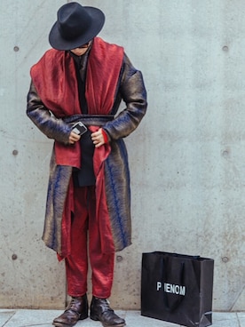 「Handmade（ハンドメイド）のアイテム（その他アウター）」を使った、gomongさん（メンズ・176cm）の秋コーディネート