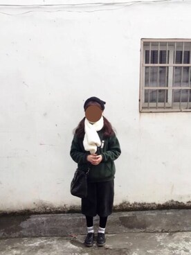 「oioiのアイテム（パーカー、グリーン系）」を使った、mango_goさん（レディース・151cm）の秋コーディネート