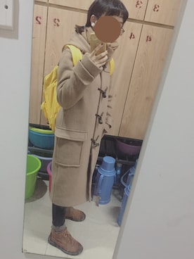 「Mila Owen（ミラオーウェン）のアイテム（ダッフルコート、ベージュ系）」を使った、mango_goさん（レディース・151cm）の秋コーディネート