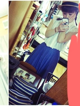 「C.D.S BASIC（シーディーエスベーシック）のアイテム（トップス）」を使った、mariaさん（レディース・152cm）の夏コーディネート