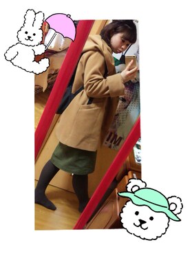 「チークこいめ」｜mariaさん（レディース・152cm）の冬コーディネート