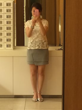 「Marc by Marc Jacobs（マークバイマークジェイコブス）のアイテム（サンダル）」を使った、えり子りんさん（レディース・158cm）の夏コーディネート