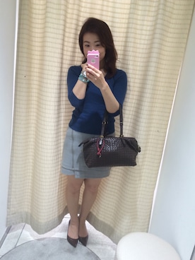 「VICINI（ヴィッチーニ）のアイテム」を使った、えり子りんさん（レディース・158cm）の秋コーディネート