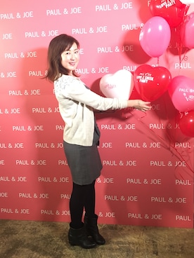 「SEE BY CHLOE（シーバイクロエ）のアイテム（ブーツ）」を使った、えり子りんさん（レディース・158cm）の冬コーディネート