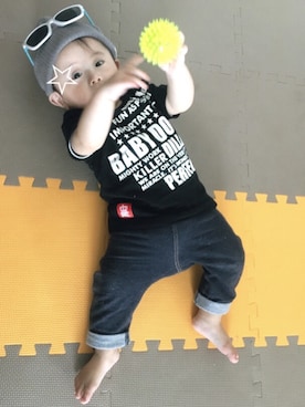 「DAISO（DAISO）のアイテム（おもちゃ）」を使った、tooowaさん（キッズ・70cm）の夏コーディネート