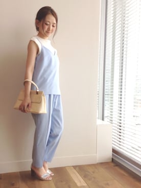 「結婚式」｜「アイテム（キャミソール）」を使った、mihoさん（レディース・153cm）の春コーディネート