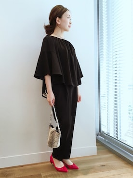 「A part by（アパートバイ）のアイテム（オールインワン・サロペット）」を使った、mihoさん（レディース・153cm）の秋コーディネート