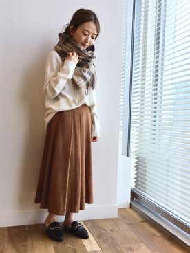 「アパートバイローリーズ」｜「アイテム（その他シューズ）」を使った、mihoさん（レディース・153cm）の秋コーディネート