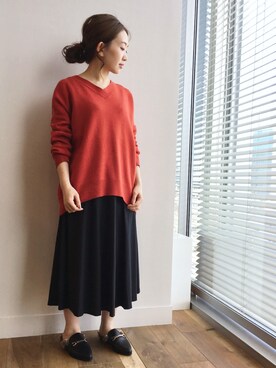 「アパートバイローリーズ」｜「アイテム（その他シューズ）」を使った、mihoさん（レディース・153cm）の秋コーディネート