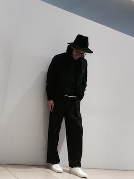 「N.HOOLYWOOD（N.ハリウッド）のアイテム（ミリタリージャケット）」を使った、水野亘さん（メンズ・175cm）の秋コーディネート