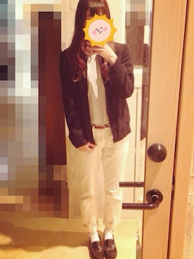「MOUSSY（マウジー）のアイテム（スタジャン）」を使った、yum.さん（レディース・167cm）の春コーディネート