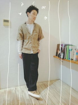 「SASQUATCHfabrix.（サスクワァッチファブリックス）のアイテム」を使った、BRUNTJETさん（メンズ・171cm）の秋コーディネート
