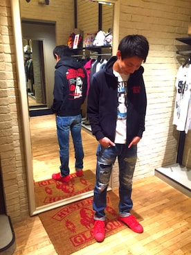 Shota Suzukiさん（メンズ・178cm）の冬コーディネート