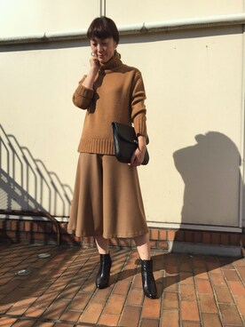 「アダムエロペ」｜「アイテム（ブーツ）」を使った、reikaさん（レディース・163cm）の秋コーディネート