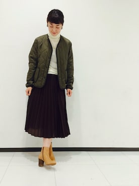 「アダムエロペ」｜「アイテム（ブーツ）」を使った、reikaさん（レディース・163cm）の秋コーディネート