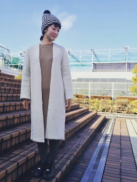 「アダムエロペ」｜「アイテム（ワンピース/ドレス）」を使った、reikaさん（レディース・163cm）の冬コーディネート