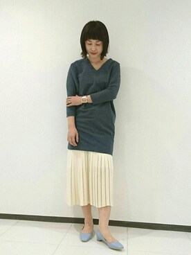 「アダムエロペ」｜「アイテム（ワンピース/ドレス）」を使った、reikaさん（レディース・163cm）の冬コーディネート