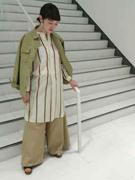 「アダムエロペ」｜「アイテム（ワンピース/ドレス）」を使った、reikaさん（レディース・163cm）の冬コーディネート