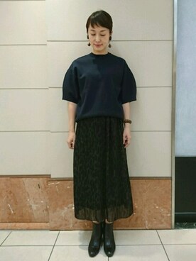 「アダムエロペ」｜「アイテム（ブーツ）」を使った、reikaさん（レディース・163cm）の秋コーディネート