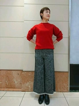 「アダムエロペ」｜「アイテム（ブーツ）」を使った、reikaさん（レディース・163cm）の秋コーディネート