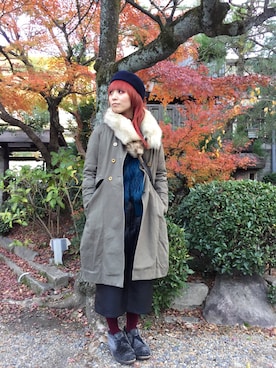「Marc by Marc Jacobs（マークバイマークジェイコブス）のアイテム（ミリタリージャケット）」を使った、RISA☻さん（レディース・164cm）の秋コーディネート