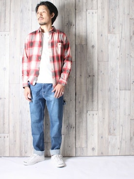 「CONVERSE（コンバース）のCONVERSE コンバース ジャック パーセル / JACK PURCEL（スニーカー）」を使った、中山　直さん（メンズ・174cm）の秋コーディネート