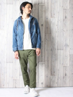 「CONVERSE（コンバース）のCONVERSE コンバース ジャック パーセル / JACK PURCEL（スニーカー）」を使った、中山　直さん（メンズ・174cm）の秋コーディネート