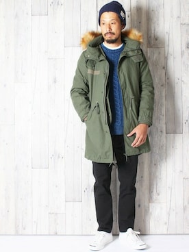 「grn」｜「アイテム（ニットキャップ/ビーニー）」を使った、中山　直さん（メンズ・174cm）の秋コーディネート