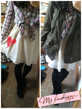 「H&Hのアイテム」を使った、mayuさん（レディース・153cm）の春コーディネート