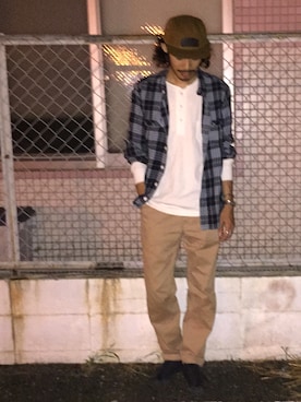 「Scye（サイ）のアイテム（パンツ）」を使った、Naoki_Sakumaさん（メンズ・181cm）の秋コーディネート