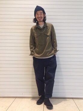 「プリーツ」｜「アイテム（ブルゾン）」を使った、Naoki_Sakumaさん（メンズ・181cm）の秋コーディネート