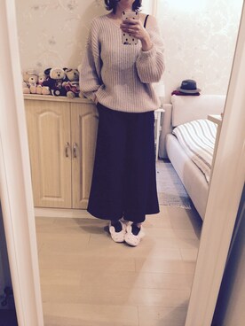 「LILY BROWN（リリーブラウン）のアイテム（チノパンツ）」を使った、Haze大脚怪さん（レディース・174cm）の冬コーディネート