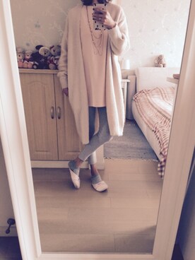 「SNIDEL（スナイデル）のアイテム（ピーコート）」を使った、Haze大脚怪さん（レディース・174cm）の春コーディネート