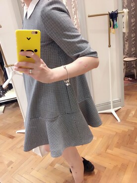 「SNIDEL（スナイデル）のアイテム（チュニック）」を使った、Haze大脚怪さん（レディース・174cm）の秋コーディネート