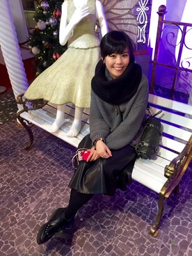 「chanel」｜「アイテム（ブーティ）」を使った、Tiffany さん（レディース・165cm）の冬コーディネート