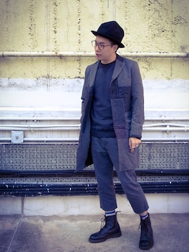 「JUNYA WATANABE MAN（ジュンヤワタナベマン）のアイテム（テーラードジャケット）」を使った、somingさん（メンズ・173cm）の冬コーディネート