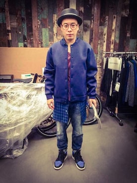 「meeh（ミー）のアイテム（その他）」を使った、somingさん（メンズ・173cm）の冬コーディネート