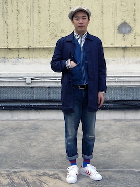 「adidas originals」｜「アイテム（ジャケット/アウター）」を使った、somingさん（メンズ・173cm）の冬コーディネート