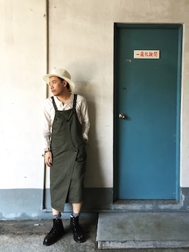 「アイテム（オールインワン・サロペット）」を使った、somingさん（メンズ・173cm）の夏コーディネート