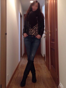 「NORTH BEACH（ノースビーチ）のアイテム」を使った、ももこさん（レディース・168cm）の冬コーディネート