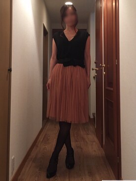 「アップヘア」｜「アイテム（その他）」を使った、ももこさん（レディース・168cm）の夏コーディネート